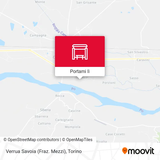 Mappa Verrua Savoia (Fraz. Mezzi)