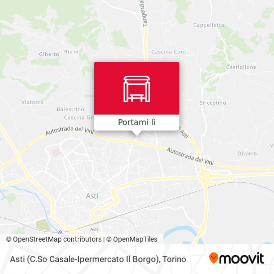 Mappa Asti (C.So Casale-Ipermercato Il Borgo)