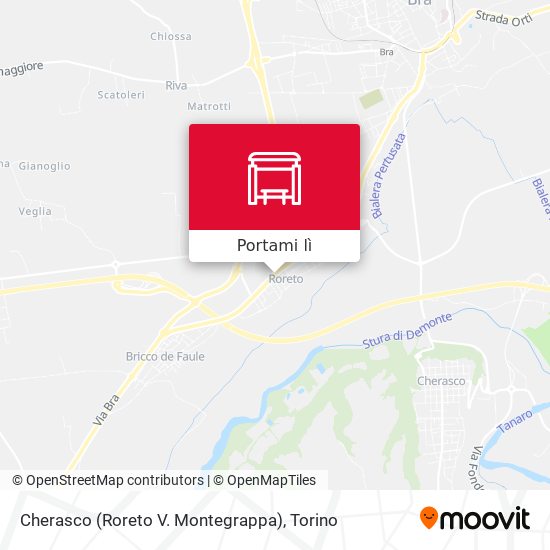 Mappa Cherasco (Roreto V. Montegrappa)