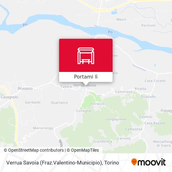 Mappa Verrua Savoia (Fraz.Valentino-Municipio)