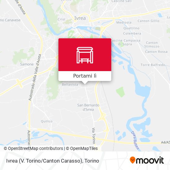 Mappa Ivrea (V. Torino / Canton Carasso)