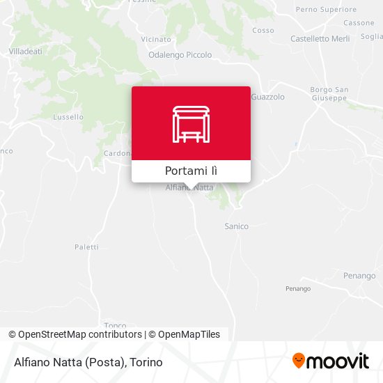 Mappa Alfiano Natta (Posta)