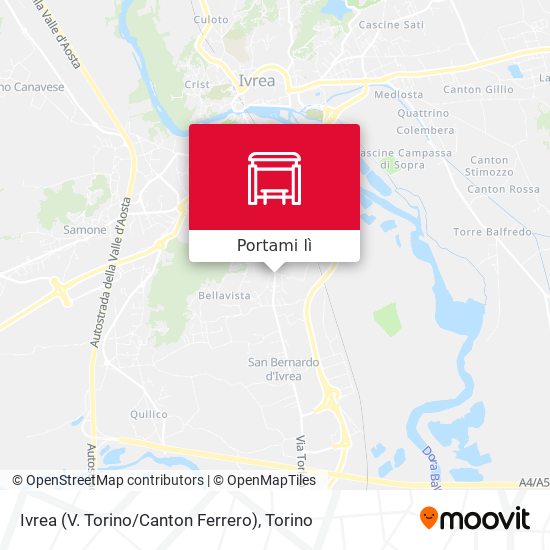 Mappa Ivrea (V. Torino / Canton Ferrero)