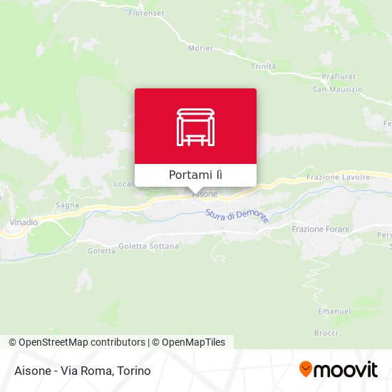 Mappa Aisone - Via Roma
