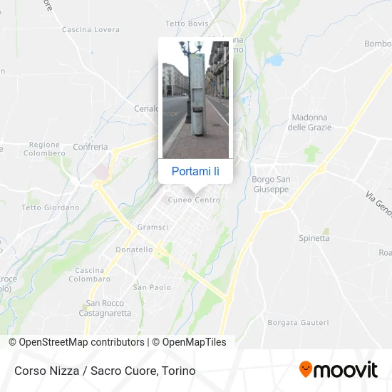 Mappa Corso Nizza / Sacro Cuore