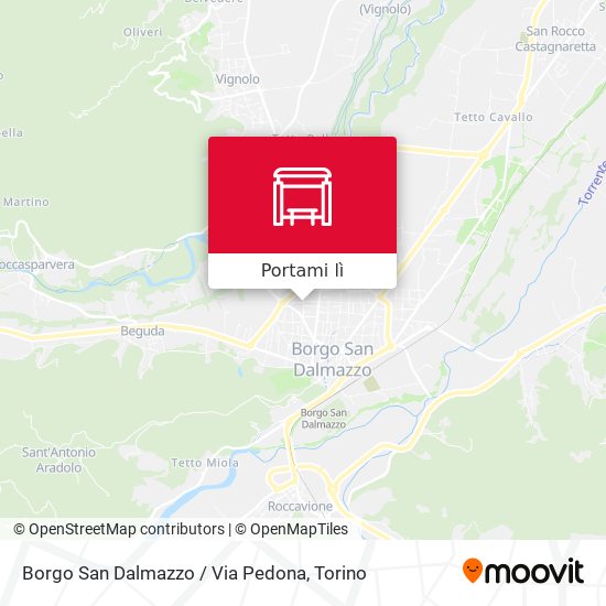 Mappa Borgo San Dalmazzo / Via Pedona