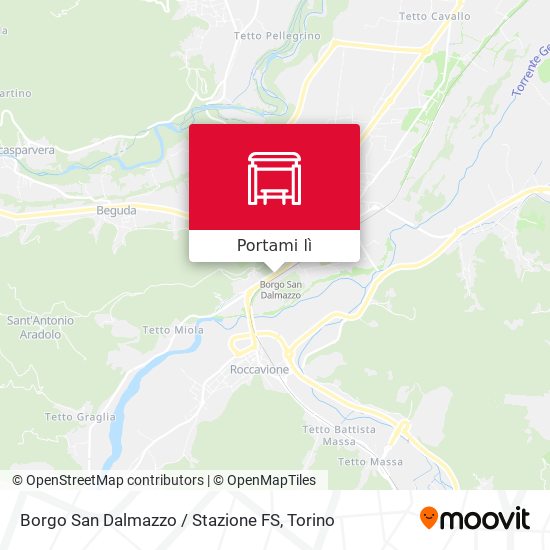 Mappa Borgo San Dalmazzo / Stazione FS