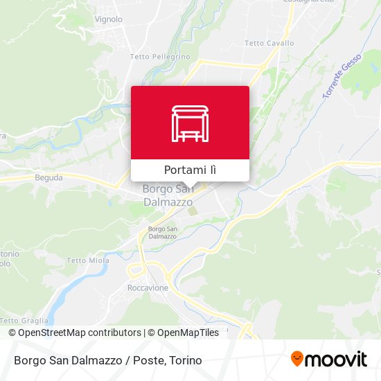 Mappa Borgo San Dalmazzo / Poste