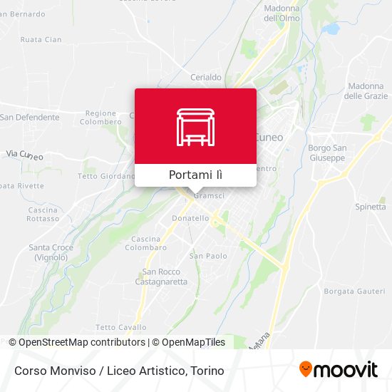Mappa Corso Monviso / Liceo Artistico