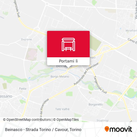 Mappa Beinasco - Strada Torino / Cavour