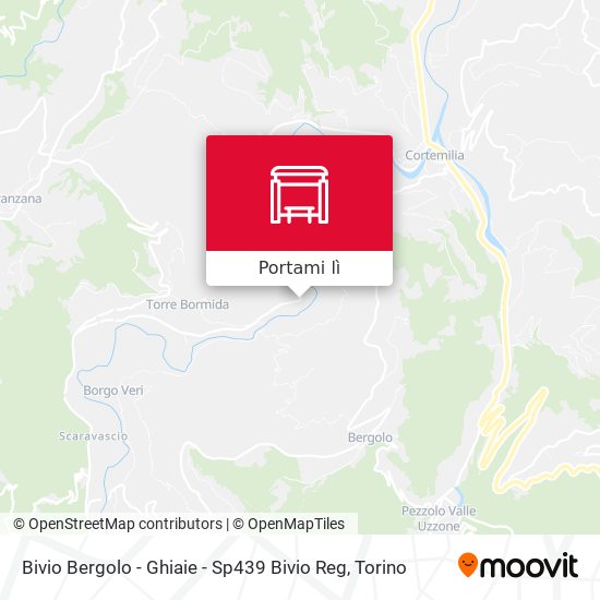 Mappa Bivio Bergolo - Ghiaie - Sp439 Bivio Reg