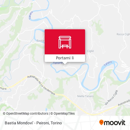 Mappa Bastia Mondovi' - Peironi