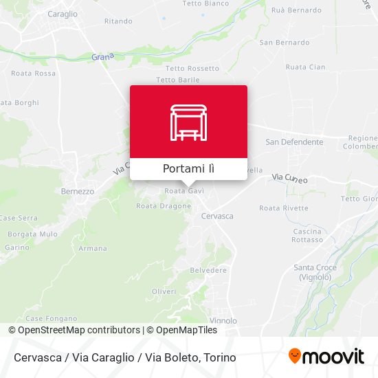 Mappa Cervasca / Via Caraglio / Via Boleto