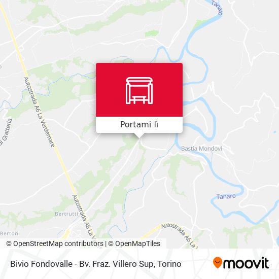 Mappa Bivio Fondovalle - Bv. Fraz. Villero Sup