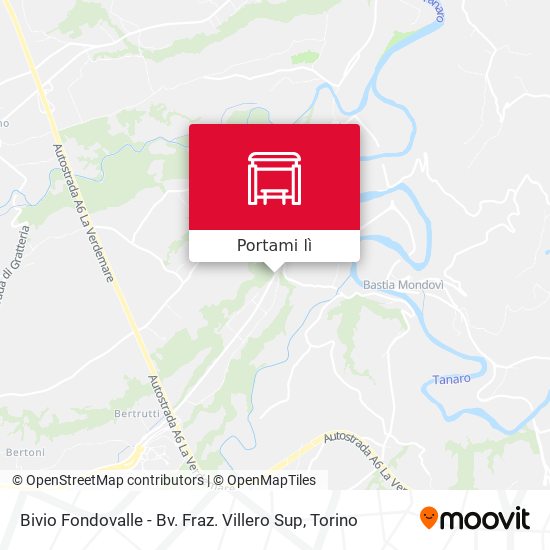 Mappa Bivio Fondovalle - Bv. Fraz. Villero Sup