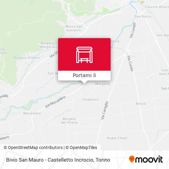 Mappa Bivio San Mauro - Castelletto Incrocio