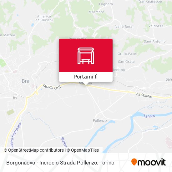 Mappa Borgonuovo - Incrocio Strada Pollenzo