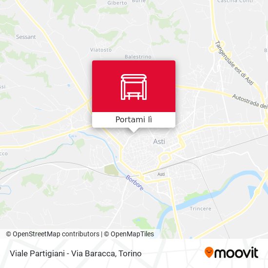Mappa Viale Partigiani - Via Baracca