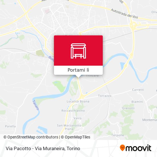 Mappa Via Pacotto - Via Muraneira