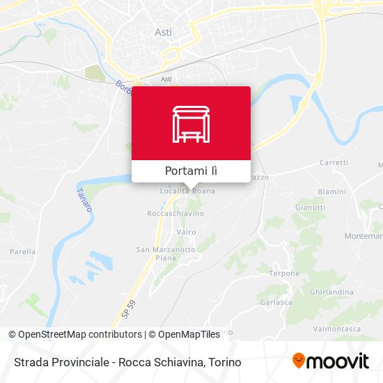 Mappa Strada Provinciale - Rocca Schiavina