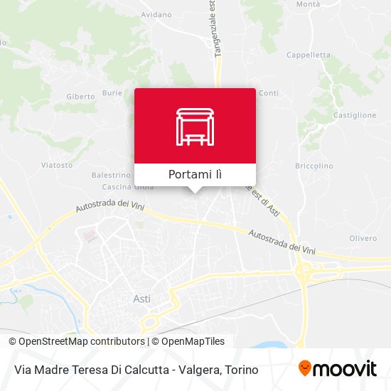 Mappa Via Madre Teresa Di Calcutta - Valgera