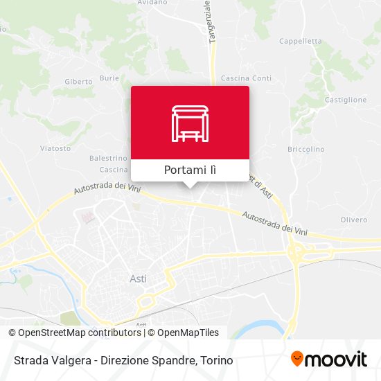 Mappa Strada Valgera - Direzione Spandre