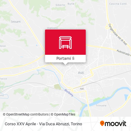 Mappa Corso XXV Aprile - Via Duca Abruzzi