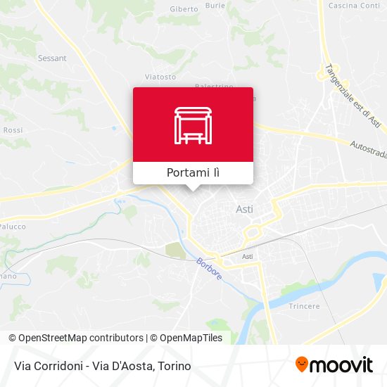Mappa Via Corridoni - Via D'Aosta