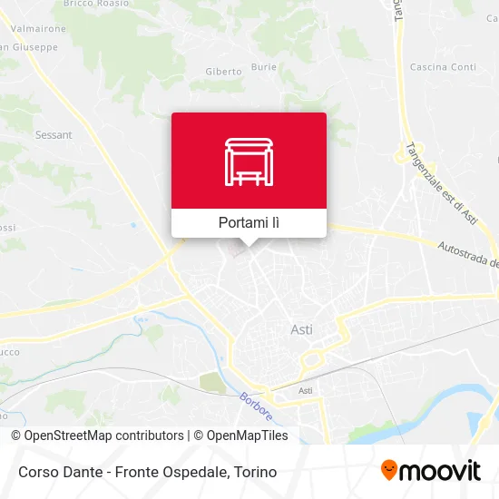 Mappa Corso Dante - Fronte Ospedale