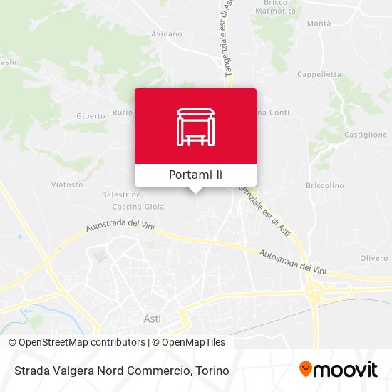Mappa Strada Valgera Nord Commercio