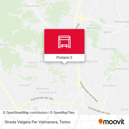 Mappa Strada Valgera Per Valmanera