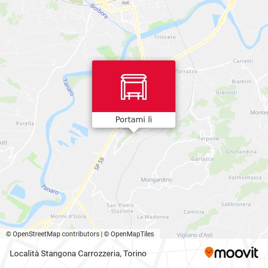 Mappa Località Stangona Carrozzeria