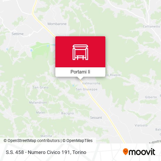 Mappa S.S. 458 - Numero Civico 191