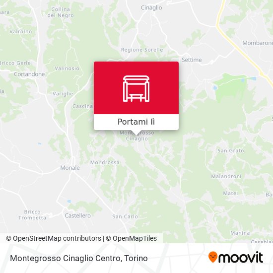 Mappa Montegrosso Cinaglio Centro