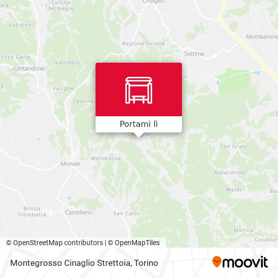 Mappa Montegrosso Cinaglio  Strettoia