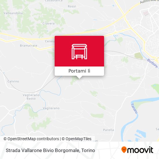 Mappa Strada Vallarone Bivio Borgomale