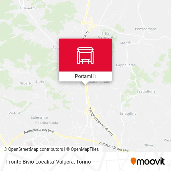 Mappa Fronte Bivio Localita' Valgera