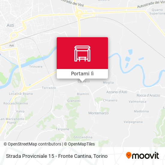 Mappa Strada Provicniale 15 - Fronte Cantina