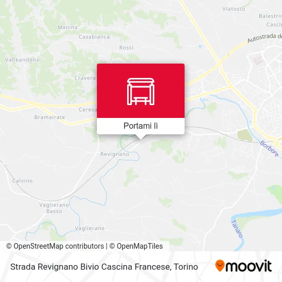 Mappa Strada Revignano  Bivio Cascina Francese