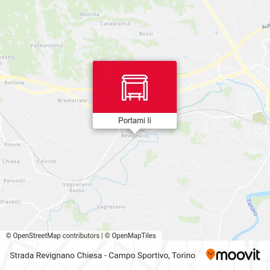 Mappa Strada Revignano Chiesa - Campo Sportivo