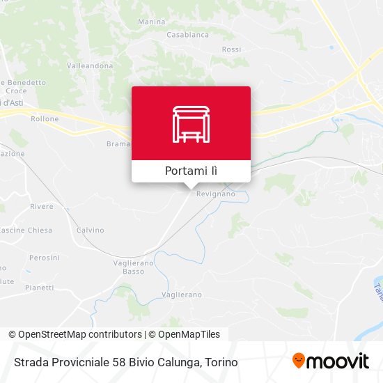 Mappa Strada Provicniale 58 Bivio Calunga