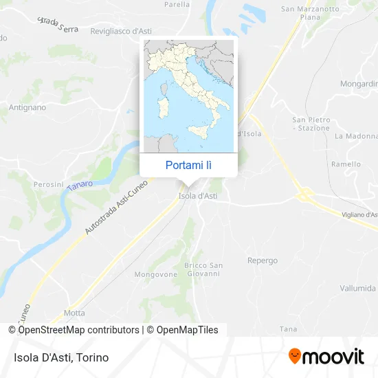 Mappa Isola D'Asti