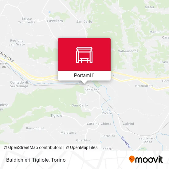Mappa Baldichieri-Tigliole