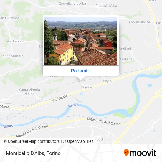 Mappa Monticello D'Alba