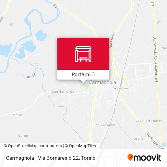 Mappa Carmagnola - Via Bornaresio 22