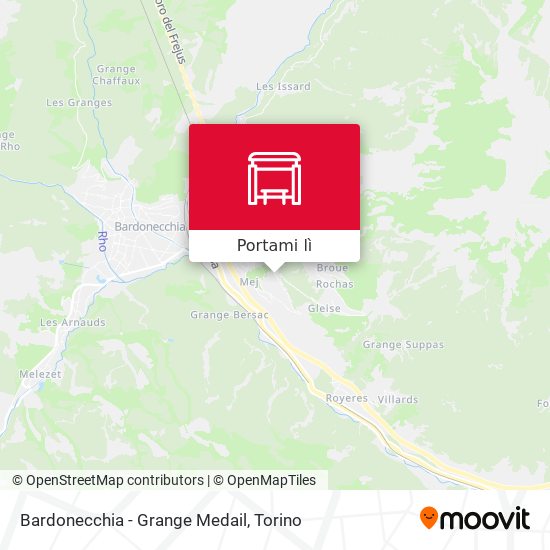 Mappa Bardonecchia - Grange Medail