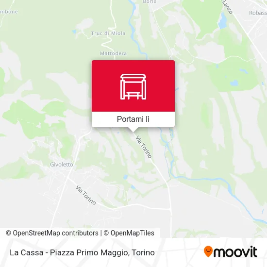 Mappa La Cassa - Piazza Primo Maggio