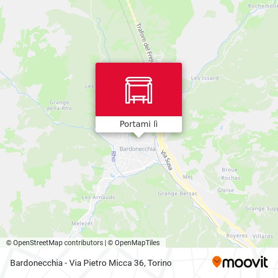 Mappa Bardonecchia - Via Pietro Micca  36