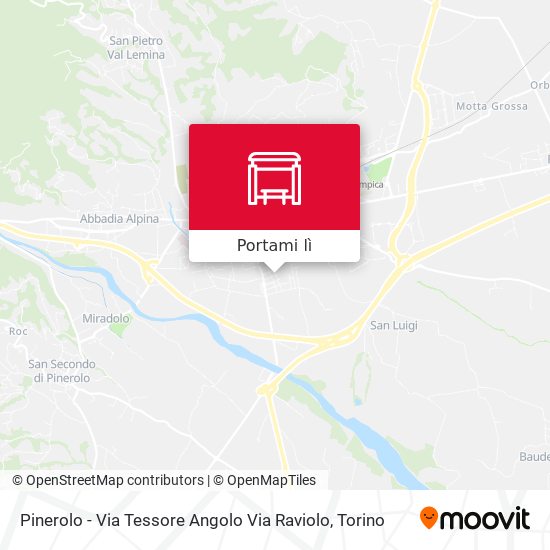 Mappa Pinerolo - Via Tessore Angolo Via Raviolo