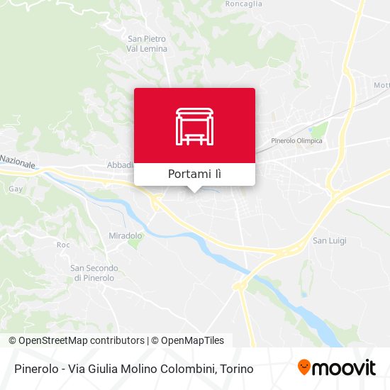 Mappa Pinerolo - Via Giulia Molino Colombini